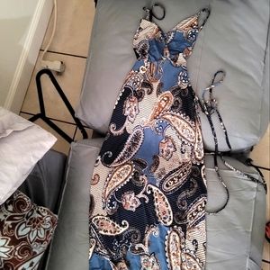 Amelie Paisley Strappy Back Maxi Dress